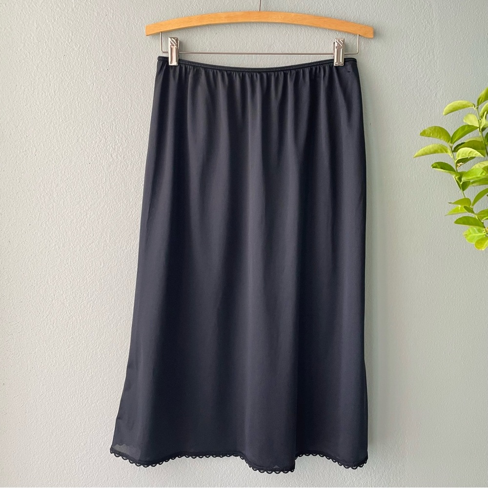 ♦️5/$15♦️Adonna | Black Nylon Slip Skirt